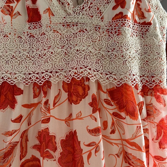 Antonio Melani Embroidered Floral Maxi Dress Sz 12 - Picture 6 of 13